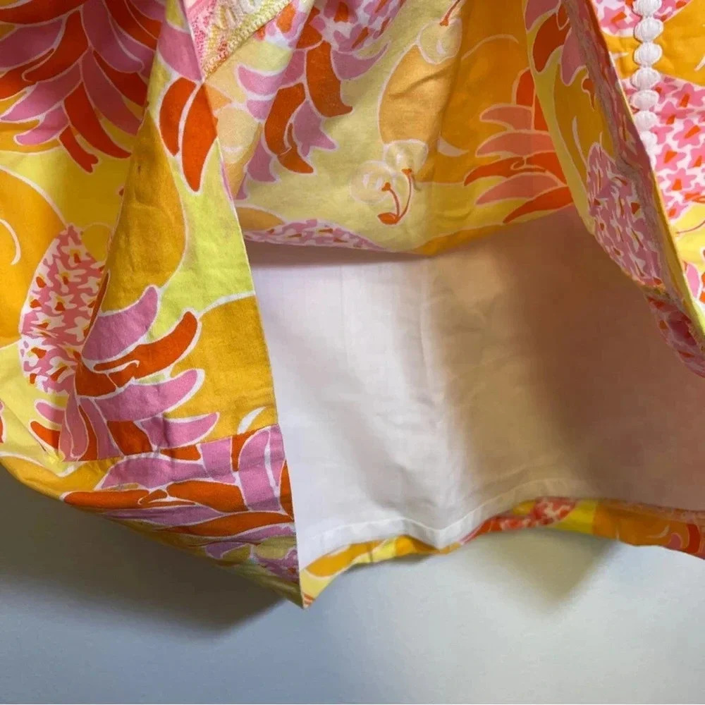 Lilly Pulitzer Sunrise Pina Colada Mini Wrap Skirt - Preppy Pencil Skirt Floral - Picture 4 of 6